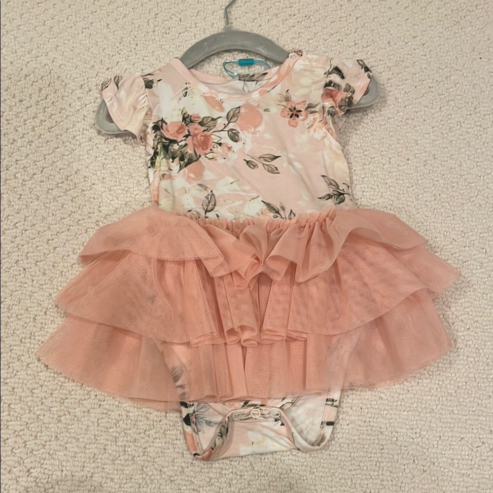 Floral Baby Dress with Tulle Skirt